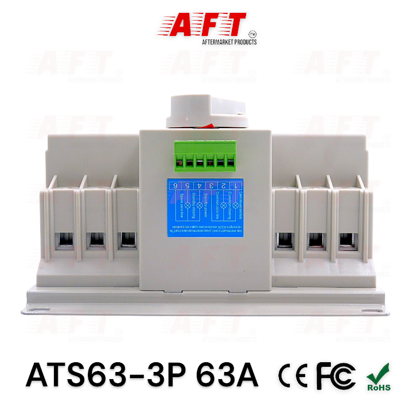 เบรกเกอร์สลับการทำงานอัตโนมัติ รุ่น : ATS63-3P 63A - Image 2