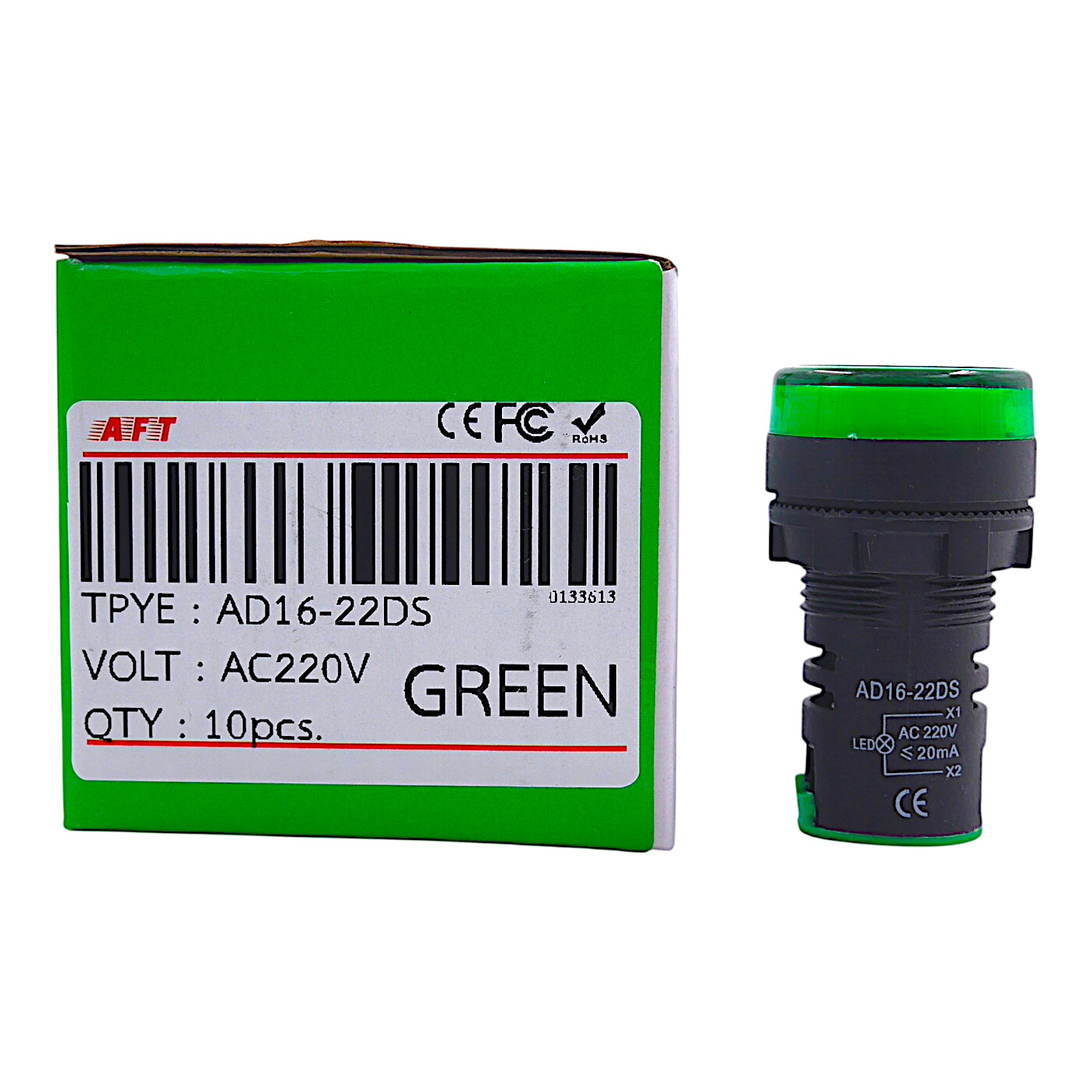 AD16-22DS AC220V ไพล๊อตแลมป์ 22มิล - Image 4