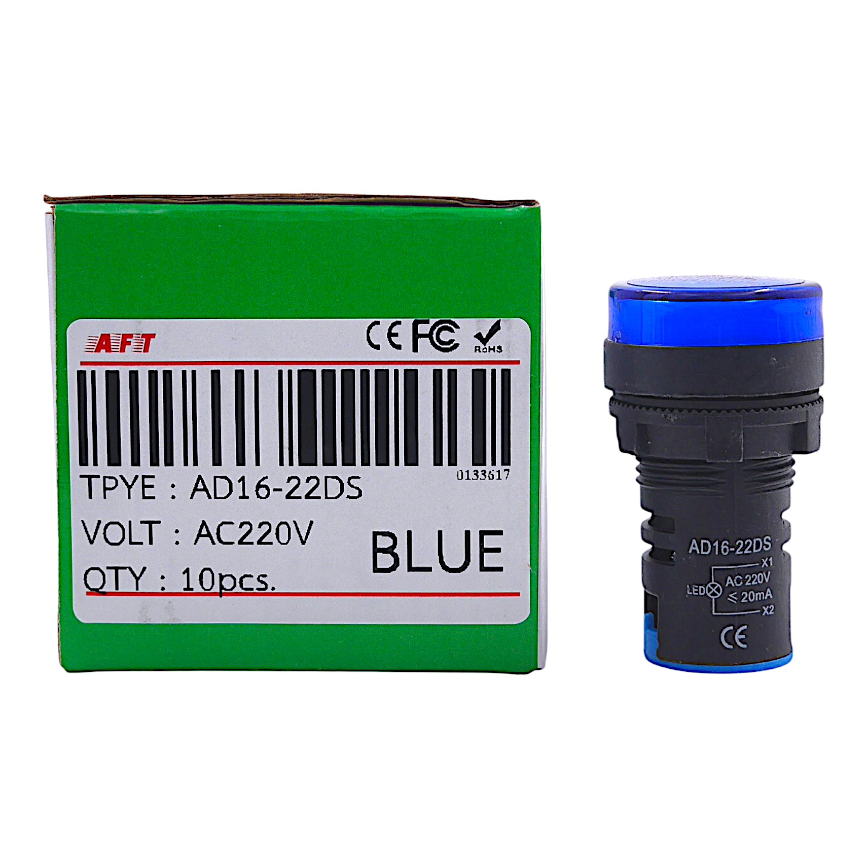 AD16-22DS AC220V ไพล๊อตแลมป์ 22มิล - Image 5